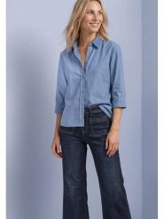 Street One Koszula w kolorze błękitnym rozmiar: 36. Niebieskie koszule Street One, bez wzorów, z bawełny, street, bez kołnierzyka, bez ramiączek. Za 184.95 zł.