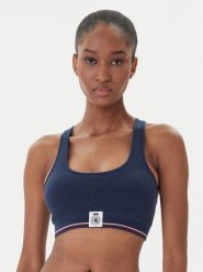 Tommy Hilfiger Biustonosz top UW0UW06062 Granatowy. Niebieskie biustonosze Tommy Hilfiger, l, bez wzorów, z bawełny, bez kołnierzyka, bez ramiączek. Za 179.99 zł.