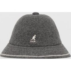 Kangol Kapelusz kolor szary wełniany. Szare kapelusze Kangol, bez wzorów, z wełny. W wyprzedaży za 309.99 zł.