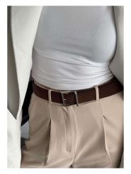 Lucky Bees Pasek w kolorze ciemnobrązowym - dł. 100 cm rozmiar: onesize. Brązowe paski Lucky Bees, bez wzorów, z materiału. Za 34.99 zł.