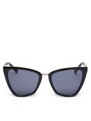 JENNY Okulary przeciwsłoneczne 4WF-013-SS25 Czarny. Czarne okulary przeciwsłoneczne Jenny, bez wzorów, z tworzywa sztucznego, plastikowe. Za 39.99 zł.