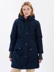 Finside Parka zimowa "Oikku" w kolorze granatowym rozmiar: 34. Niebieskie płaszcze finside, na zimę, s, bez wzorów, bez kaptura. Za 334.60 zł.