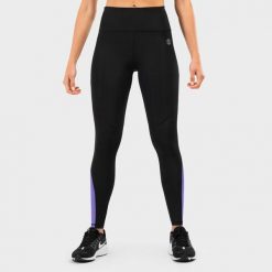 Kobieta Fitness Legginsy sportowe ze średnim stanem S-Power SIROKO Czarny. Czarne legginsy sportowe SIROKO, l, bez wzorów, na fitness i siłownię. Za 130.65 zł.