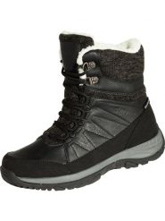 Buty trekkingowe damskie Hi-Tec Riva Mid Wp. Czarne trekkingi Hi-tec, bez wzorów, z materiału, za kostkę, bez zapięcia, trekkingowe. Za 533.00 zł.