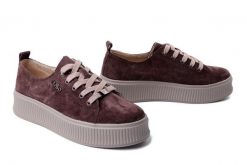 FILIPPO DP6122/26 D BR ciemny brązowy, półbuty damskie. Brązowe półbuty wsuwane Filippo, bez wzorów, ze skóry, bez obcasa. Za 169.92 zł.