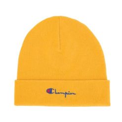 Czapka zimowa unisex Champion Beanie żółta. Żółte czapki zimowe Champion, bez wzorów, z materiału. Za 61.49 zł.
