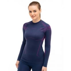 Bluza termoaktywna Damska Brubeck DRY. Fioletowe bielizna termoaktywna damska Brubeck, m, bez wzorów, z poliamidu, sportowe, bez ramiączek, bez kaptura. Za 159.99 zł.