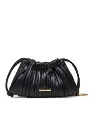 Calvin Klein Torebka Drawstring Plisse Conv Mini Cb P LV04F3077G Czarny. Czarne kopertówki Calvin Klein, bez wzorów, ze skóry, wizytowe, bez dodatków. Za 429.99 zł.