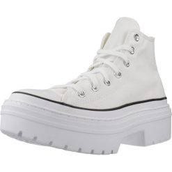 Tenisówki Converse Model Chuck Taylor All Star Lugge Kolor Biały. Białe trampki Converse, bez wzorów, z tkaniny, retro, bez zapięcia. W wyprzedaży za 376.65 zł.