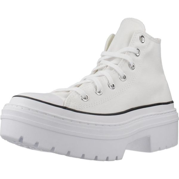 Tenisówki Converse Model Chuck Taylor All Star Lugge Kolor Biały. Białe trampki Converse, bez wzorów, z tkaniny, retro, bez zapięcia. W wyprzedaży za 376.65 zł.