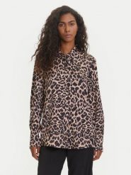 Guess Koszula W5YH03 WF1T2 Brązowy Regular Fit. Brązowe koszule Guess, l, z aplikacjami, z syntetyku, bez kołnierzyka, bez ramiączek. Za 299.99 zł.