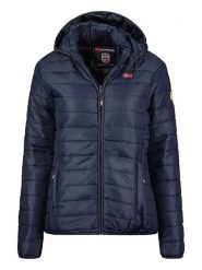 Geographical Norway Kurtka pikowana "Atika" w kolorze granatowym rozmiar: L. Niebieskie kurtki Geographical Norway, l, z aplikacjami, bez kaptura. Za 164.14 zł.