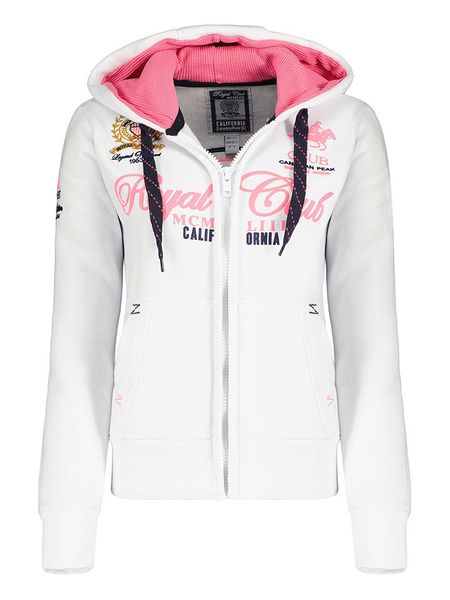 Canadian Peak Bluza "Fanilleak" w kolorze białym rozmiar: L. Białe bluzy Canadian Peak, l, z aplikacjami, z bawełny, bez kaptura. Za 109.52 zł.