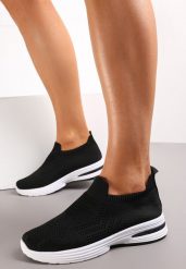 Czarne Wsuwane Buty Sportowe na Płaskiej Podeszwie Sheina. Czarne buty sportowe lifestyle Renee, na lato, bez wzorów, bez zapięcia, tenisowe. W wyprzedaży za 35.99 zł.