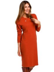 Stylove Sukienka w kolorze pomarańczowym rozmiar: L. Pomarańczowe sukienki Stylove, na co dzień, l, bez wzorów, bez kołnierzyka, bez ramiączek, maxi, proste. Za 127.95 zł.