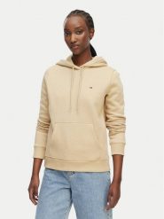 Tommy Jeans Bluza Flag DW0DW19958 Beżowy jasny Regular Fit. Brązowe bluzy Tommy Jeans, m, bez wzorów, z bawełny, bez ramiączek, bez kaptura. Za 329.99 zł.
