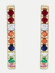 Maison héritage PARIS Złote kolczyki "Ruth" z kamieniami szlachetnymi rozmiar: onesize. Żółte kolczyki maison héritage PARIS, z diamentem, złote. Za 1,130.99 zł.