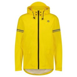Kurtka wodoodporna Agu Original Essential. Żółte kurtki przeciwdeszczowe AGU, l, bez wzorów, z materiału, bez kaptura, rowerowe. Za 336.65 zł.