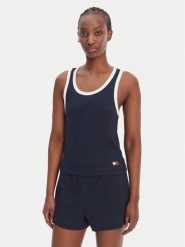 Tommy Hilfiger Top UW0UW06308 Granatowy. Niebieskie topy Tommy Hilfiger, m, bez wzorów, z bawełny, bez kołnierzyka, bez ramiączek. Za 169.99 zł.