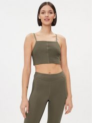 Reebok Top Yoga Performance IM4045 Zielony Fitted Fit. Zielone topy Reebok, s, bez wzorów, z syntetyku, bez kołnierzyka, bez ramiączek. Za 119.99 zł.