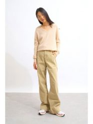 AUTHENTIC CASHMERE Kaszmirowy sweter "Gardoria" w kolorze beżowym rozmiar: XXL. Brązowe swetry AUTHENTIC CASHMERE, xxl, bez wzorów, z kaszmiru, bez ramiączek. Za 347.99 zł.