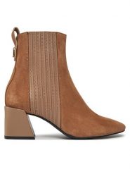 Furla Botki Block YG67FBK-BX2161-1257S-1007 Beżowy. Brązowe botki Furla, bez wzorów, ze skóry, bez obcasa, na słupku, bez zapięcia. Za 1,239.00 zł.