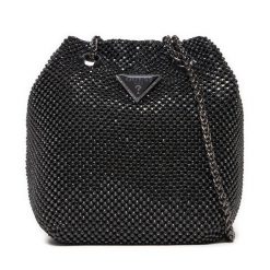 Torebka Guess. Czarne listonoszki Guess, z aplikacjami, bez dodatków. Za 399.99 zł.