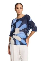BETTY & CO Sweter w kolorze granatowo-błękitno-kremowym rozmiar: 38. Niebieskie swetry Betty & Co, bez wzorów, bez ramiączek. Za 199.95 zł.