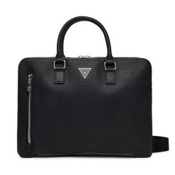 Torba na laptopa Guess. Czarne torby na laptopa Guess, z aplikacjami. Za 619.99 zł.