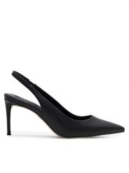 Nine West Sandały ASLI SJ1489-1 Czarny. Czarne sandały Nine West, bez wzorów, z syntetyku, bez obcasa, na szpilce, bez zapięcia. Za 139.99 zł.