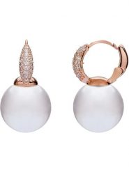 U.S. Polo Assn. Pozłacane kolczyki-kreole z kryształami rozmiar: onesize. Białe kolczyki U.S. Polo Assn., z kryształem, metalowe. Za 100.99 zł.