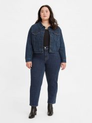 Levi´s Dżinsy "501® Crop" - Straight fit - w kolorze granatowym rozmiar: W40. Niebieskie jeansy s, z aplikacjami, klasyczne, z podwyższonym stanem. Za 110.29 zł.