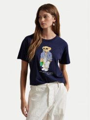Polo Ralph Lauren T-Shirt 211959112001 Granatowy Straight Fit. Niebieskie t-shirty Polo Ralph Lauren, xl, bez wzorów, z bawełny, bez kołnierzyka, bez ramiączek. Za 619.99 zł.