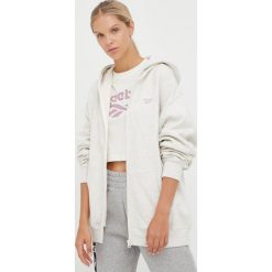 Reebok Classic bluza damska kolor beżowy z kapturem gładka. Brązowe bluzy Reebok Classic, m, bez wzorów, z materiału, z kapturem. W wyprzedaży za 219.99 zł.