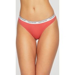 Tommy Hilfiger - Stringi (3-pack). Pomarańczowe stringi Tommy Hilfiger, bez wzorów, z bawełny. W wyprzedaży za 129.90 zł.