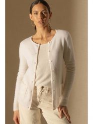 Perfect Cashmere Kaszmirowy kardigan "Amy" w kolorze beżowym rozmiar: XL. Brązowe swetry Perfect Cashmere, xl, bez wzorów, z kaszmiru, bez ramiączek. Za 347.99 zł.