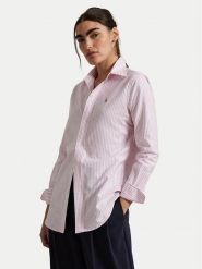 Polo Ralph Lauren Koszula 211941508006 Różowy Slim Fit. Czerwone koszule Polo Ralph Lauren, bez wzorów, z bawełny, bez kołnierzyka, bez ramiączek. Za 559.99 zł.