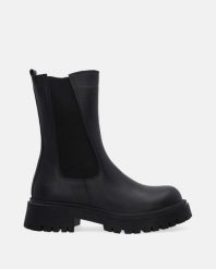 KLASYCZNE WORKERY W KOLORZE CZARNYM 46502 BLACK. Czarne botki Venezia, bez wzorów, ze skóry, klasyczne, bez obcasa, bez zapięcia. Za 499.00 zł.
