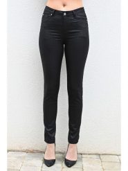 Bleu d'Azur Dżinsy "Nikita" - Skinny fit - w kolorze czarnym rozmiar: 50. Czarne jeansy Bleu d'Azur, w ażurowe wzory, klasyczne, z standardowym stanem. Za 145.26 zł.