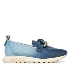 Mokasyny Hispanitas. Niebieskie mokasyny Hispanitas, bez wzorów. Za 639.99 zł.