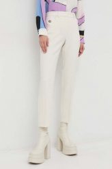 MAX&Co. spodnie damskie kolor biały proste medium waist. Białe spodnie materiałowe MAX&Co., bez wzorów, z materiału. Za 759.99 zł.
