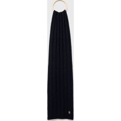 Tommy Hilfiger szalik damski kolor granatowy gładki. Niebieskie szaliki i kominy Tommy Hilfiger, bez wzorów, z dzianiny. Za 359.99 zł.