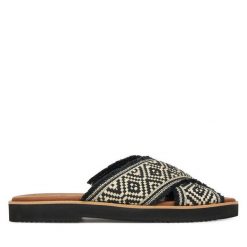 Klapki Toms. Czarne klapki TOMS, bez wzorów, bez obcasa, bez zapięcia. Za 219.99 zł.