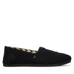 Półbuty Toms. Czarne półbuty wsuwane TOMS, bez wzorów, bez obcasa, na płaskiej podeszwie. Za 249.99 zł.