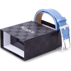 Pasek Damski KAZAR - 33043-01-10 80 Blue. Niebieskie paski Kazar, w paski, ze skóry. W wyprzedaży za 169.00 zł.