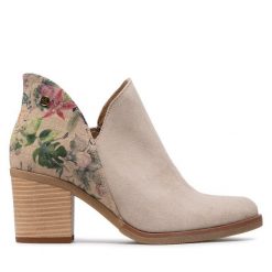Botki Maciejka. Brązowe botki Maciejka, bez wzorów, bez obcasa, na słupku, bez zapięcia. Za 319.99 zł.