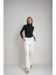 Monki Spodnie w kolorze białym rozmiar: L. Białe spodnie materiałowe Monki, bez wzorów, z materiału. Za 60.99 zł.