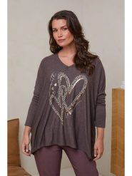 Curvy Lady Sweter w kolorze brązowym rozmiar: 44/46. Brązowe swetry Curvy Lady, bez wzorów, z bawełny, klasyczne, bez ramiączek. Za 147.56 zł.