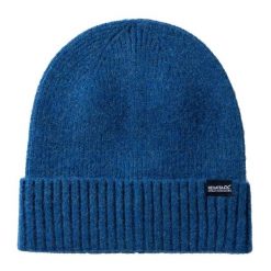 Kapelusz damski Regatta Ribbed Basic. Niebieskie kapelusze Regatta, bez wzorów, z elastanu. Za 69.99 zł.