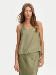 Marella Top Meana 2513161045 Zielony Regular Fit. Zielone topy Marella, bez wzorów, z jedwabiu, bez kołnierzyka, bez ramiączek. Za 679.99 zł.